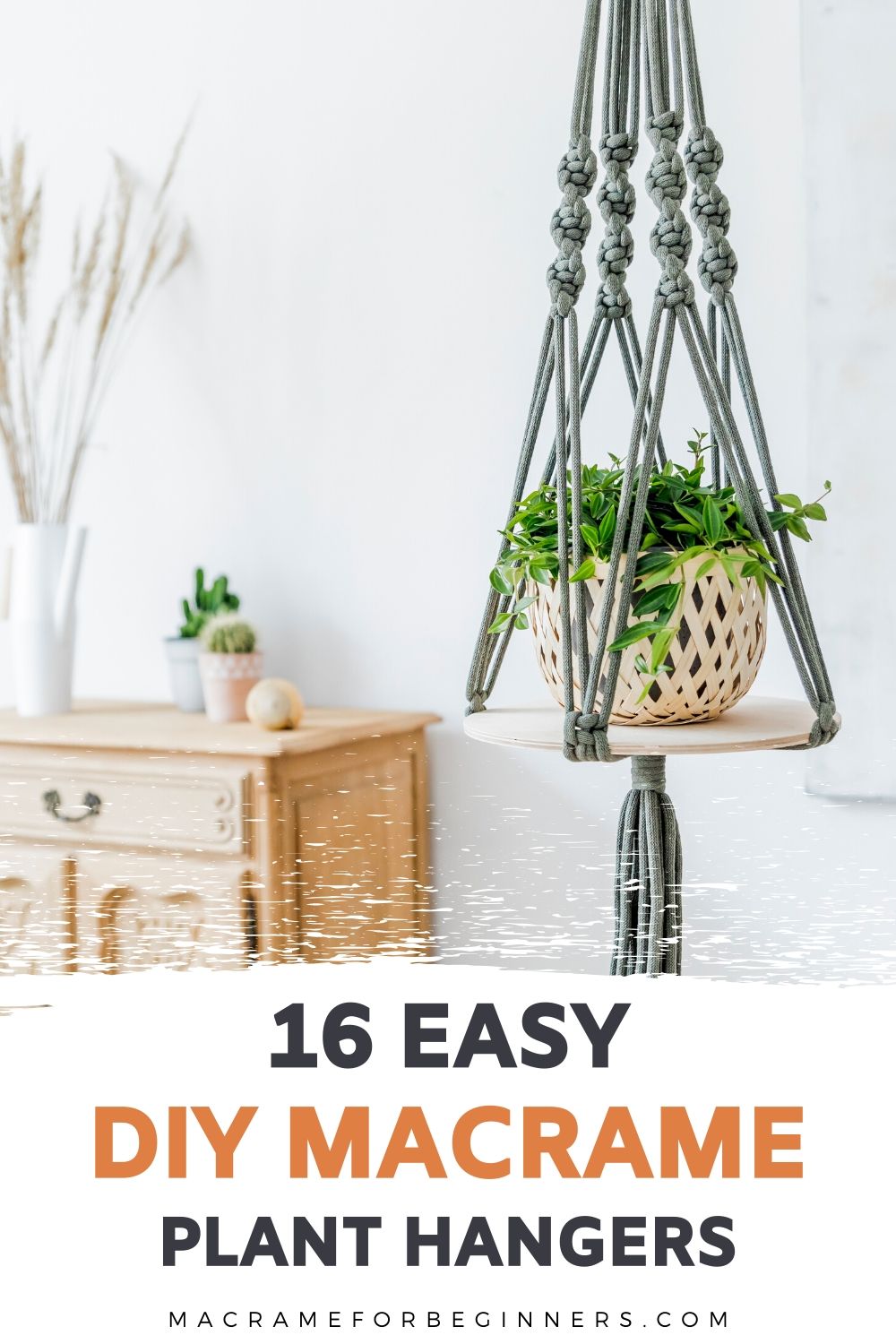 16 Easy DIY Macrame Plant Hangers for Beginners - Macrame for Beginners