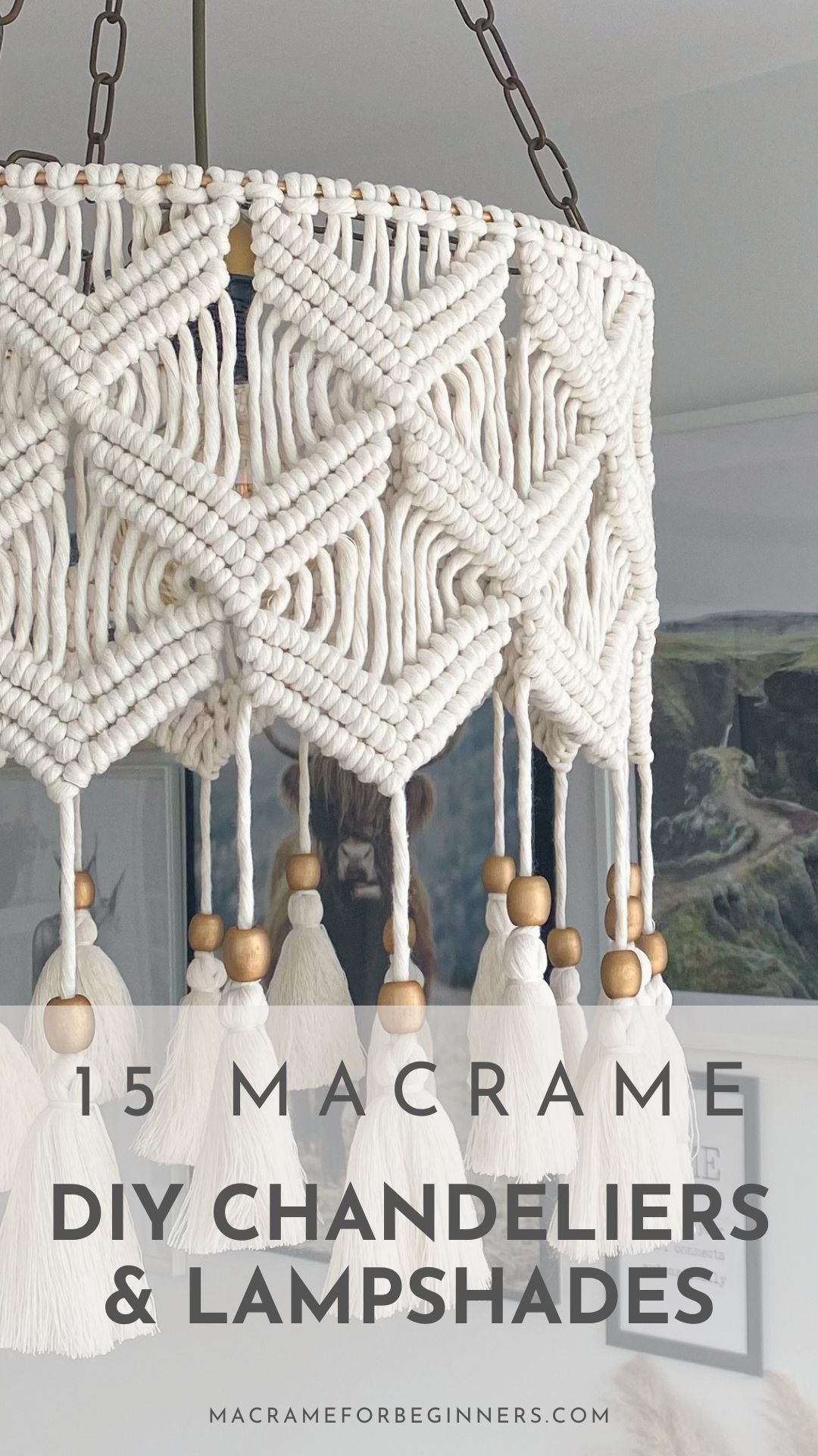 15 DIY Macrame Chandelier & Lampshade Patterns