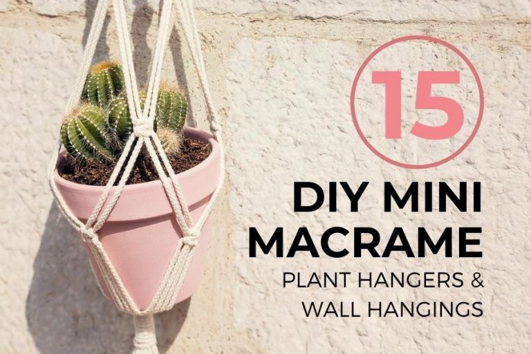 15 Easy DIY Mini Macrame Plant Hangers & Wall Hangings