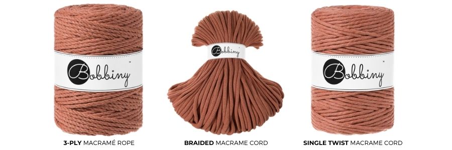 Macrame Cord Guide - 3-ply, braided and single twist cords - Macrame for Beginners