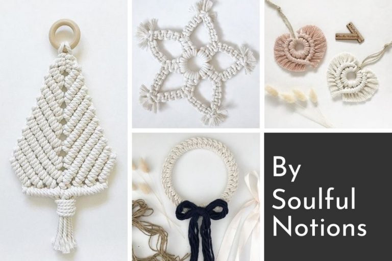 18 Gorgeous DIY Macrame Christmas Decorations by Soulful Notions