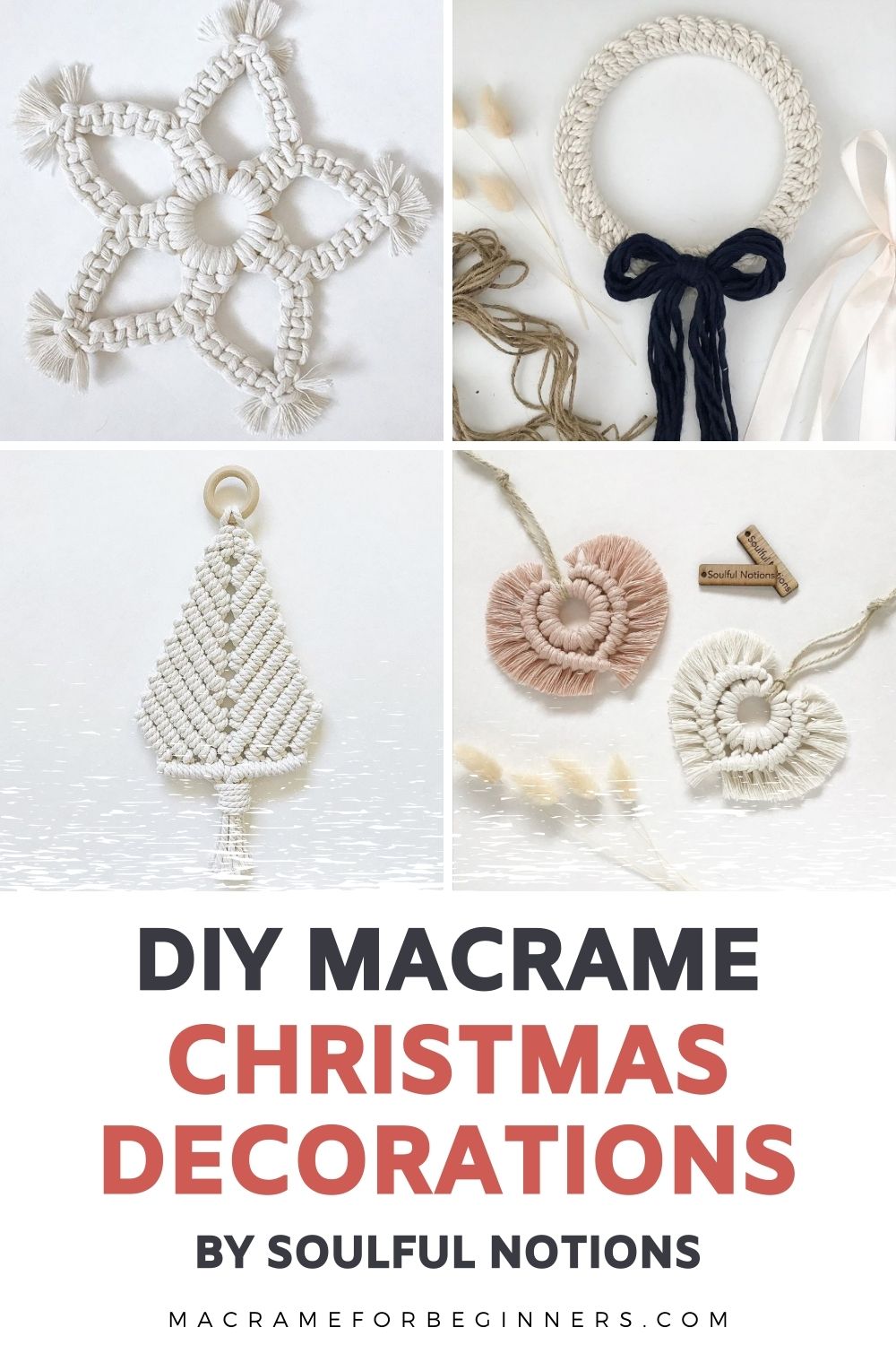 Make Your Own Gorgeous Macrame Christmas Decorations – Easy Video Tutorials by Soulful Notions