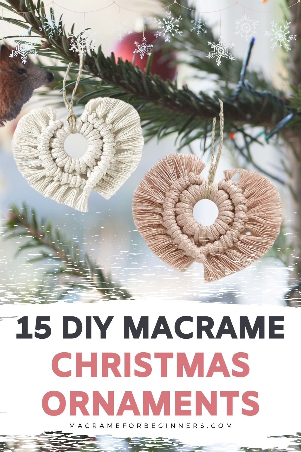 15 Easy DIY Macrame Christmas Ornaments to Hang in Your Tree Pin