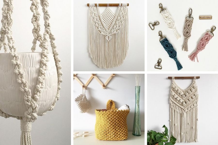 10 Free DIY Macrame projects for Beginners by Soulful Notions