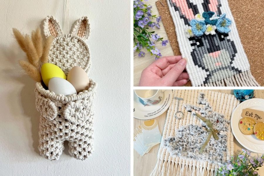 15 Easy Super Cute DIY Macrame Easter Patterns for Beginners