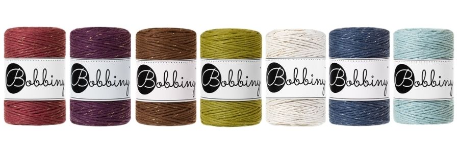 Golden and Silverly Macrame Cords - Bobbiny Limited Edition