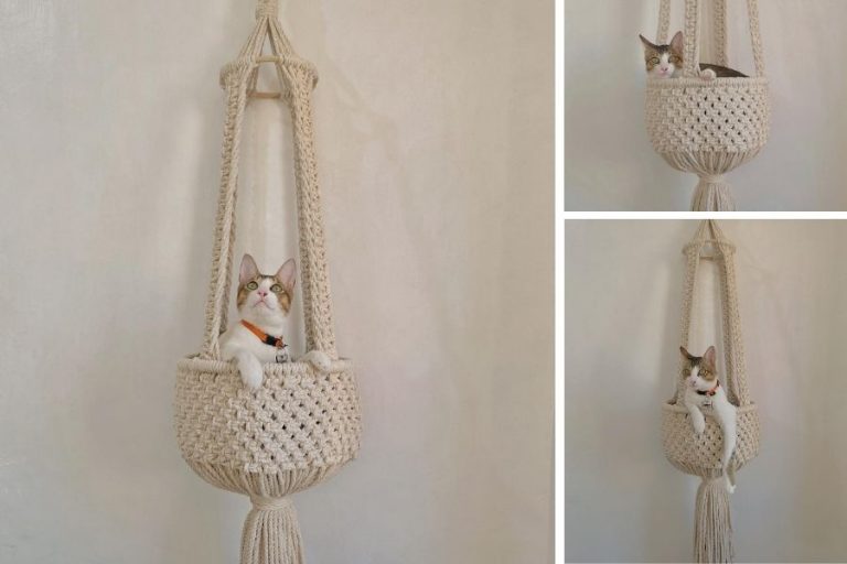 How to Make a Gorgeous Macrame Cat Hammock with Habit Made – Free & Easy Macrame Cat Bed Tutorial