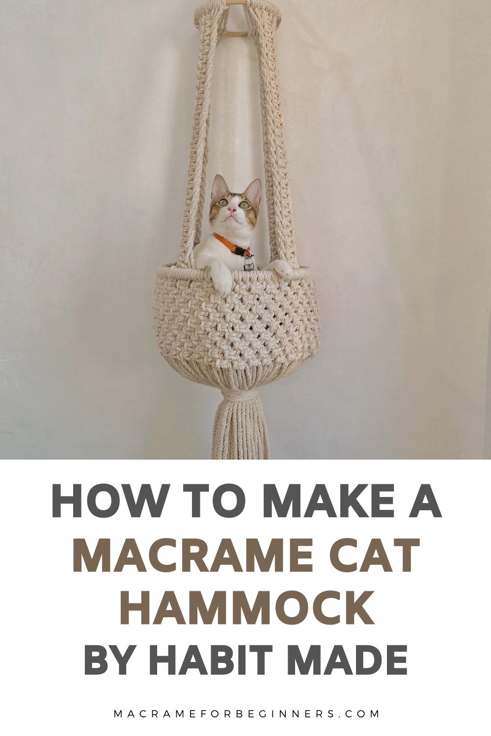 How to Make a Gorgeous Macrame Cat Hammock with Habit Made - Free & Easy Macrame Cat Bed Tutorial