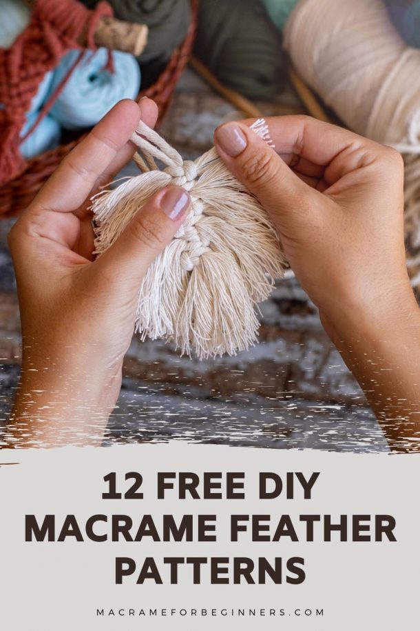12 Easy DIY Macrame Feather Wall Hanging Patterns for Beginners ...