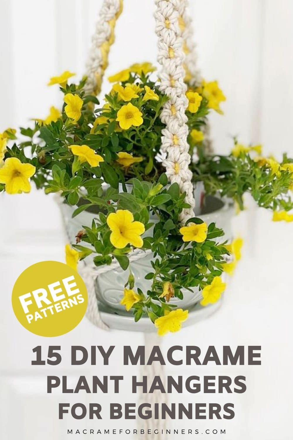 15 Completely Free DIY Macrame Plant Hanger Patterns for Beginners 