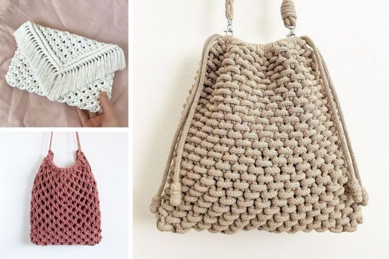 8 Gorgeous DIY Macrame Bag Patterns by Soulful Notions