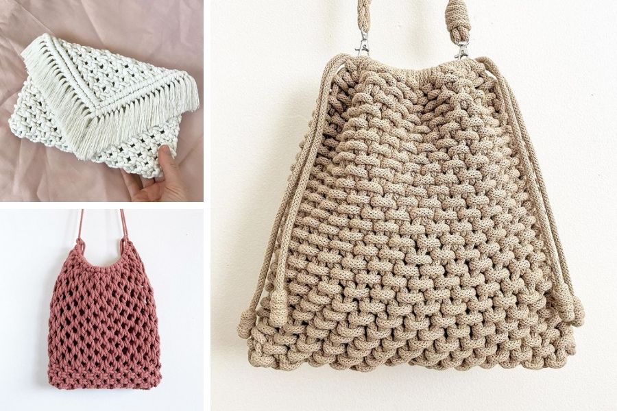8 Gorgeous DIY Macrame Bag Patterns by Soulful Notions - Macrame for Beginners