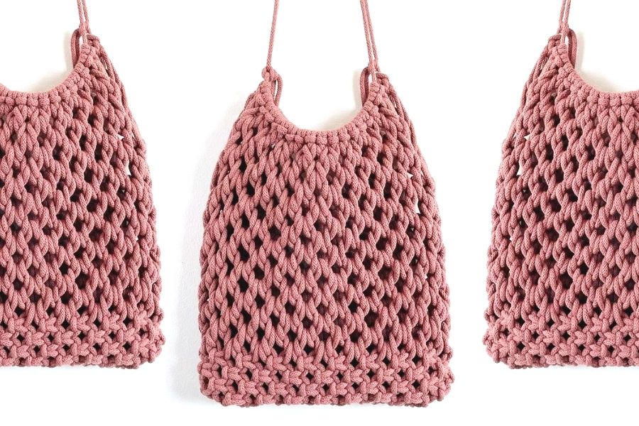 Tutorial of the Week: Gorgeous Macrame Market Bag Pattern by Soulful Notions