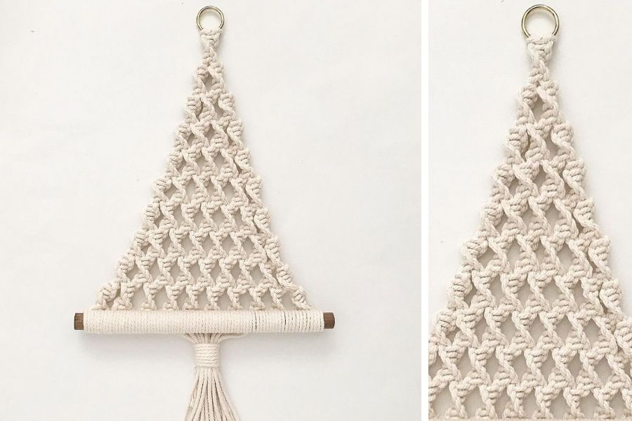 Tutorial of the Week: Festive Macrame Christmas Tree Wall Hanging Pattern by Soulful Notions