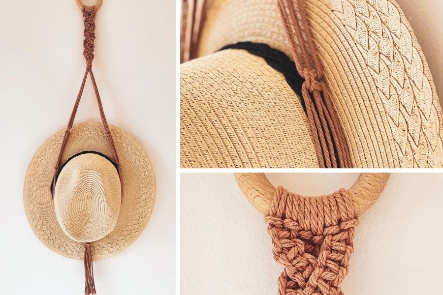 Super Easy DIY Macrame Hat Hanger for Beginners by Marloes Ratten