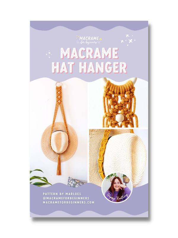 Easy DIY Macrame Hat Hanger Tutorial for Beginners (PDF) - Happy Knotting Macrame Patterns