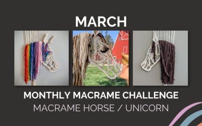 March Monthly Macrame Challenge – Macrame Horse / Unicorn Pattern by MerrittMacrame