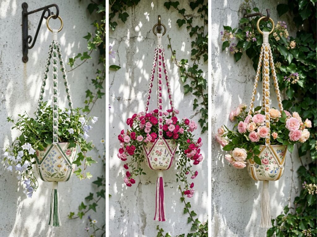 Free Easy X-Knot Macrame Plant Hanger Tutorial for Beginners