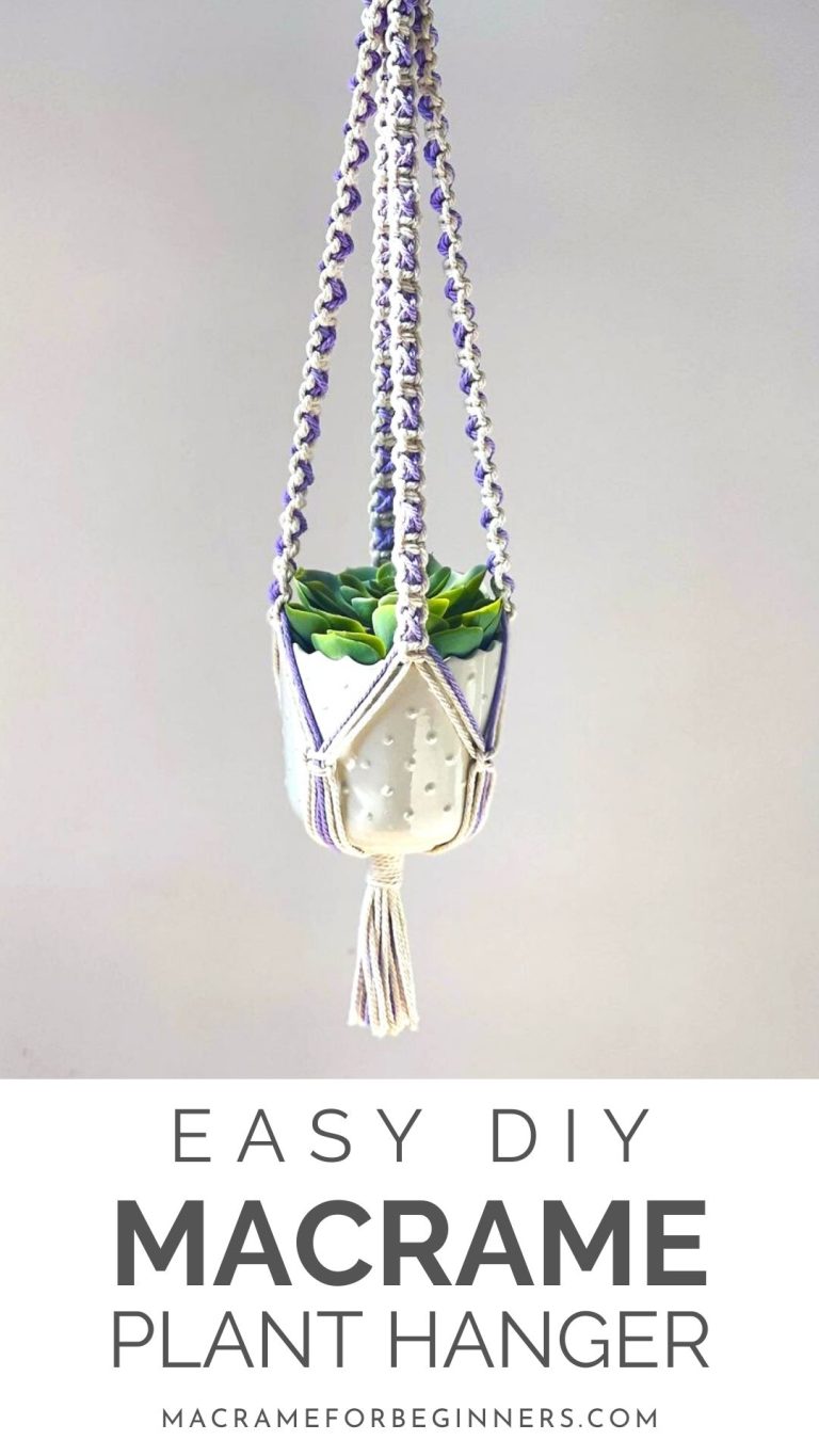 Free Easy X-Knot Macrame Plant Hanger Tutorial for Beginners (VIDEO ...