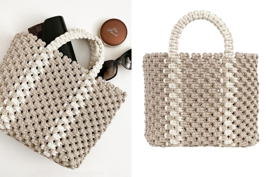 Easy DIY Macrame Bag Pattern for Beginners by Soulful Notions