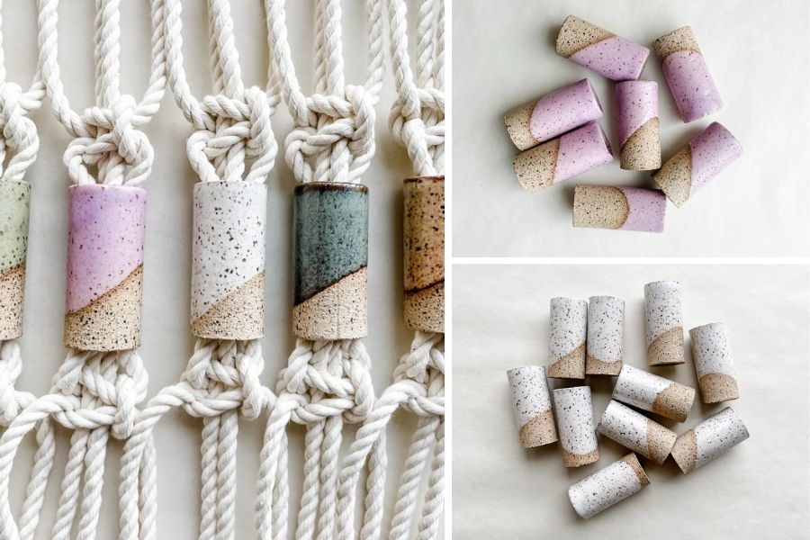 10 Best Etsy Finds To Take Your Macrame Projects To The Next Level - Macrame Ceramic Tubes - Macrame for Beginners 2