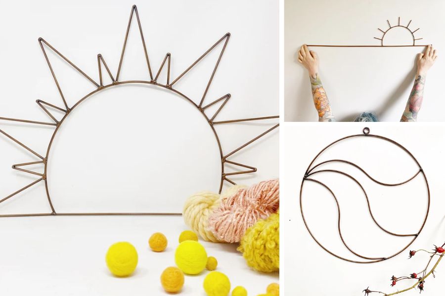 10 Best Etsy Finds To Take Your Macrame Projects To The Next Level - Macrame Metal Shapes Frames - Macrame for Beginners 11