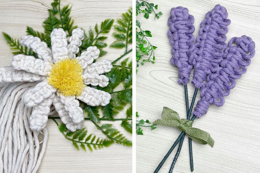 July Monthly Macrame Challenge - Macrame Flowers by Sheena Joy of Simply Inspired 