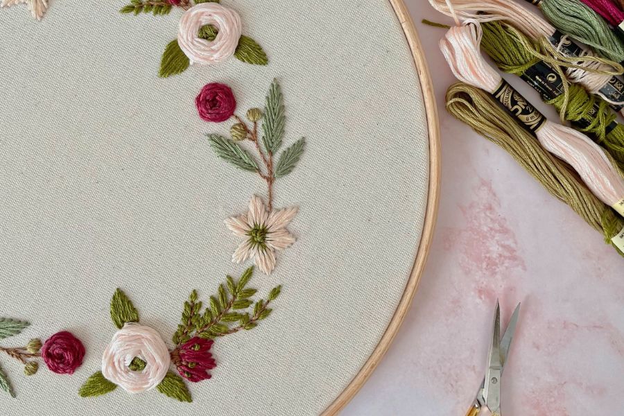 easy embroidery flower patterns