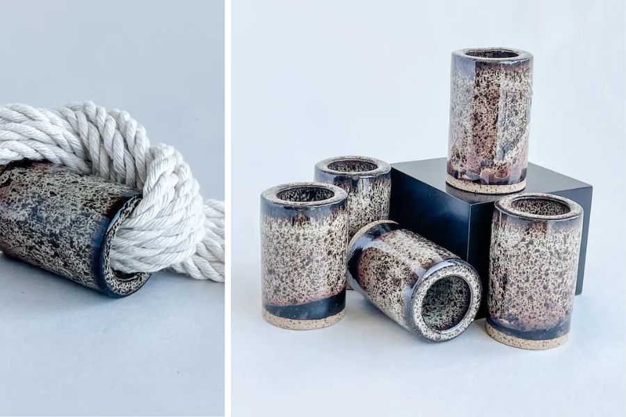 Gorgeous Ceramic Beads and Tubes for Macrame by Stacia Schaefer Design