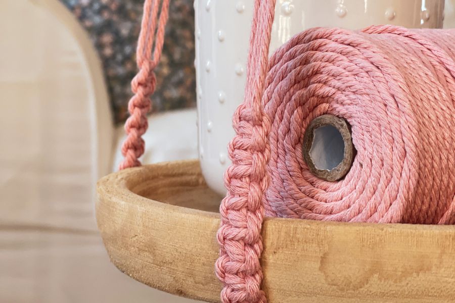 Kit Fai Da Te In Macramè Terracotta Per Principianti, Con Tutorial E Video, 100m Corda, Perline Legno, Tasselli, Anelli, Per Appendere A Muro E Piante