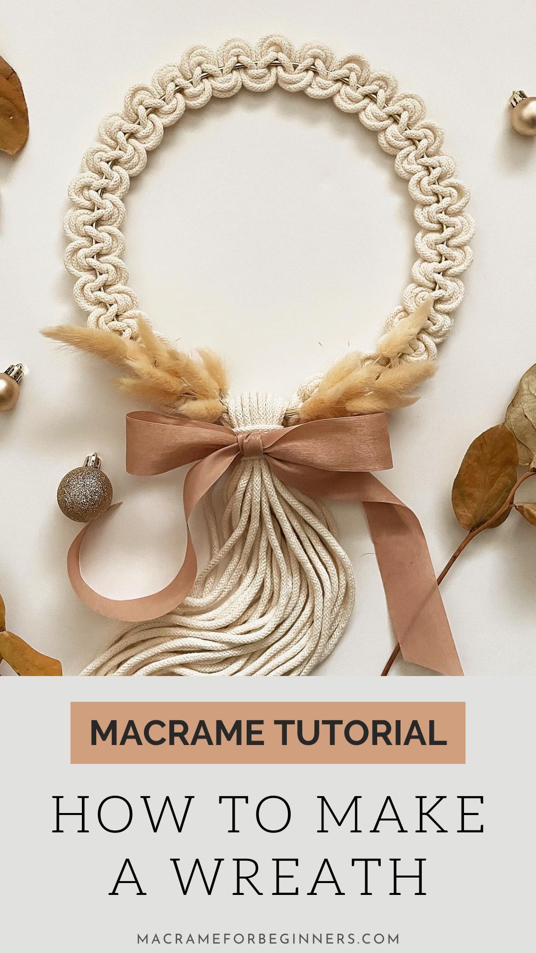 Easy DIY Macrame Christmas Wreath Tutorial by Soulful Notions - Macrame for Beginners