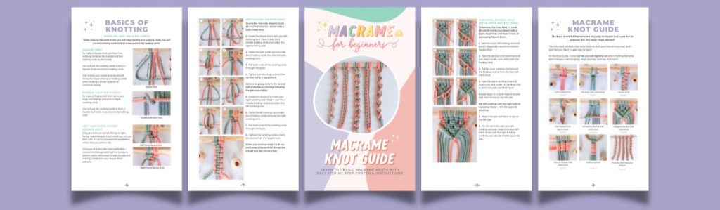 Free Macrame Knot Guide with Step-by-Step Photos and Instructions - Macrame for Beginners