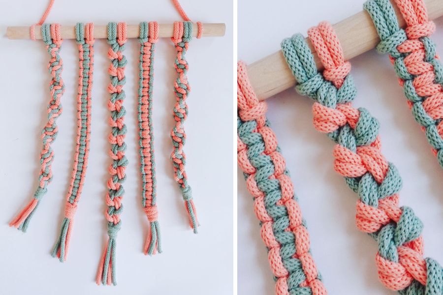 Free Macrame Wall Hanging Tutorial for Absolute Beginners with Step-by-Step Photo Instructions & Knot Guide