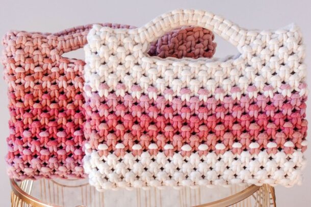 Easy DIY Macrame Bag Tutorial for Beginners - PDF for 2 Designs with ...
