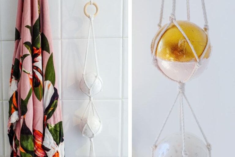 Easy DIY Macrame Bath Bomb Hanger Tutorial for Beginners – Macrame Gift Idea